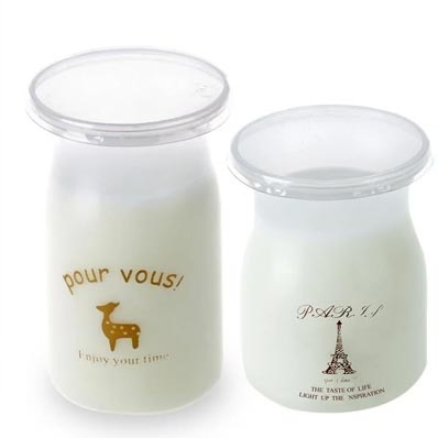 Heat-resistant PP 120ml plastic pudding bottle yogurt cup with lid