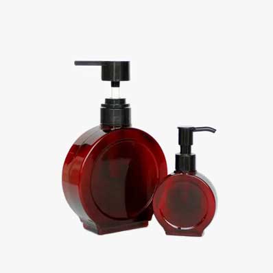 Wholesale refillable 80ml amber plastic shampoo and conditioner bottles with pump