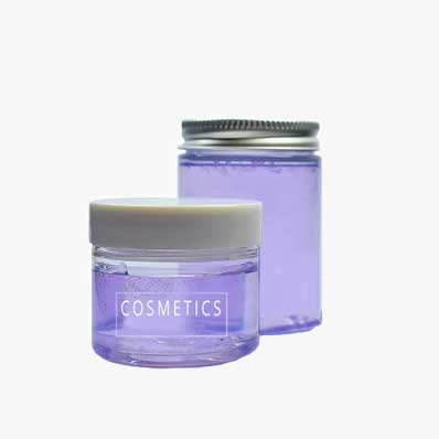 Bulk sale round empty 100ml plastic skincare jar with screw lid