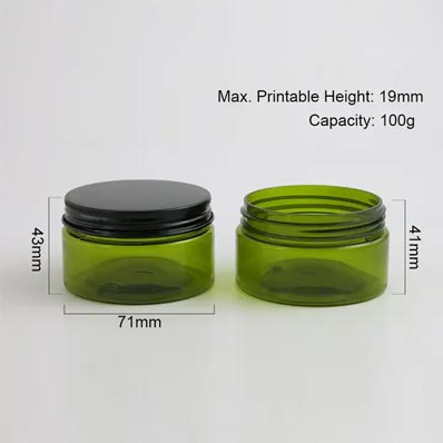 Wholesale clear 250ml plastic skincare jars with lids for cosmetic cream
