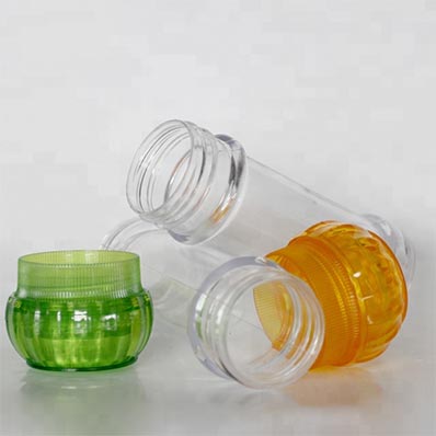 Refillable small 4oz plastic spice jars with grinder from jars supplier