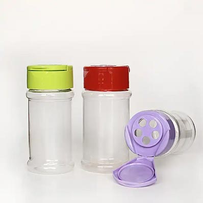 BPA free round 2oz plastic spice shaker bottles with lids wholesale
