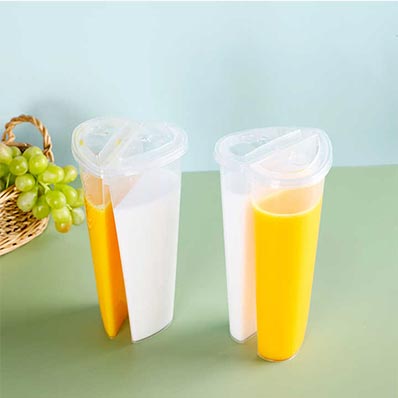 Custom label heart shaped clear 600ml plastic twin cups with straw