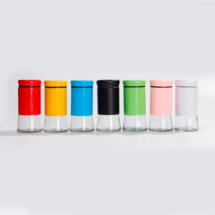 Best clear round 5oz glass salt and pepper jars with shakers bulk