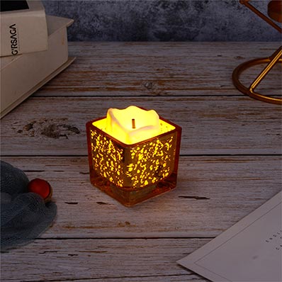 Luxury small square glass candle jars for DIY candle making