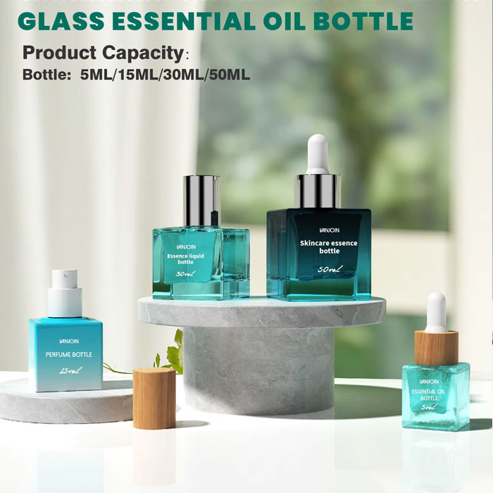 Luxury Empty Glass Packaging 15ml 30ml Roll on Perfume Oil Bottle 50ml Dropper Bottle Essential Oil Glass Bttle With custom gift Box