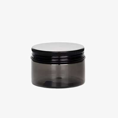 Best seller 50ml black plastic cream jar with aluminum lid 