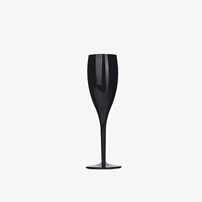 Disposable party glasses unbreakable 12oz black plastic goblets for champagne