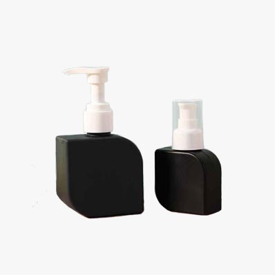 New design small 250ml black plastic pump bottles for shower bulk