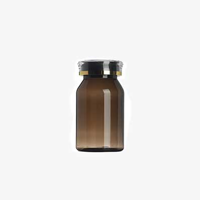 Wholesale empty 80ml brown plastic pill bottle with screw cap refillable tablet storage jar