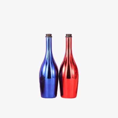 Wholesale empty 750ml colored glass wine bottles with corked lids