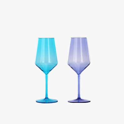 Colored plastic goblets stemmed drinking glasses reusable wine glasses set drinkware for party weddi