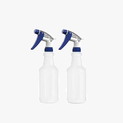 Heavy duty empty 16oz plastic commercial spray bottles with adjustable nozzle for cleaning solution