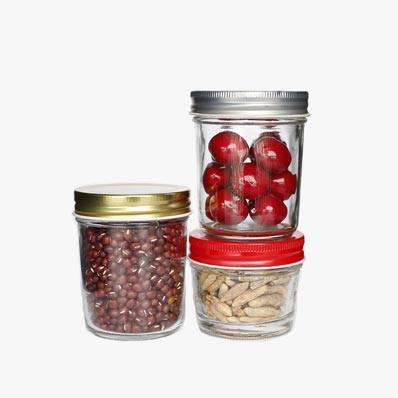 Wholesale clear 250ml cylinder glass canning jar with lid bulk