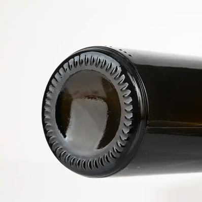 Wholesale custom label amber 750ml glass hock wine bottle with cork