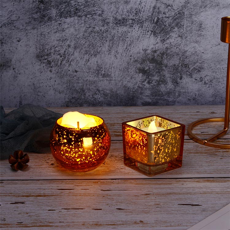 Luxury small square glass candle jars for DIY candle making