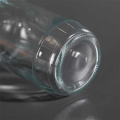 Wholesale clear cold pressed 16oz glass juice storage bottles with screw caps