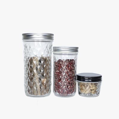 Free sample wide mouth round 8oz glass mason jar with lid bulk sale
