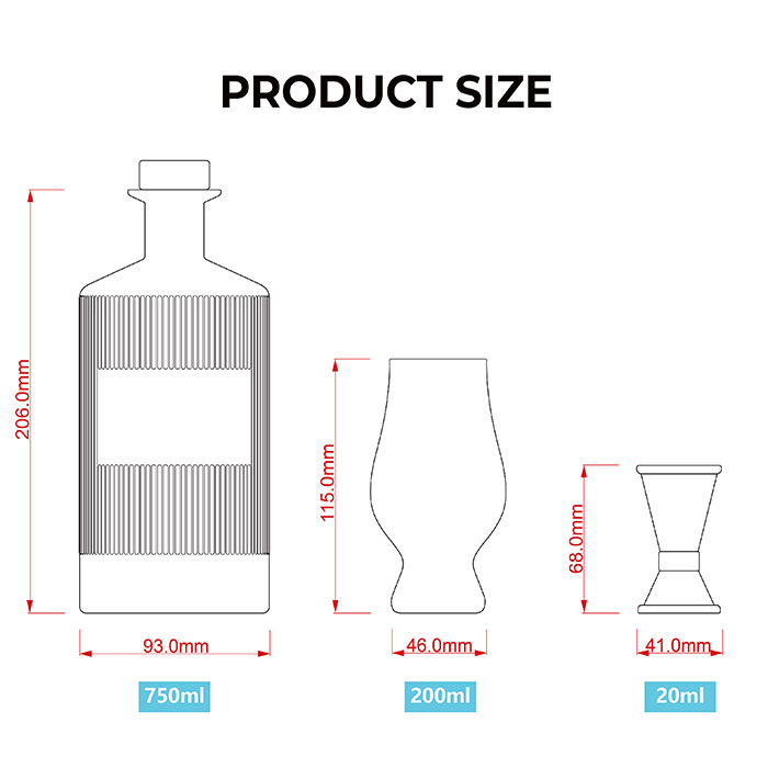 Heavy Base Stripe Glass Decanter with Label T-Top Cork, Elegant Home Bar Accent | Thick, Lead-free Glass Juice Wine Whiskey Liquor Bottle for Home Brewing, Gifting & Display Heavy Base Stripe Glass Decanter with Label T-Top Cork, Elegant Home Bar Accent | Thick, Lead-free Glass Juice Wine Whiskey Liquor Bottle for Home Brewing, Gifting & Display