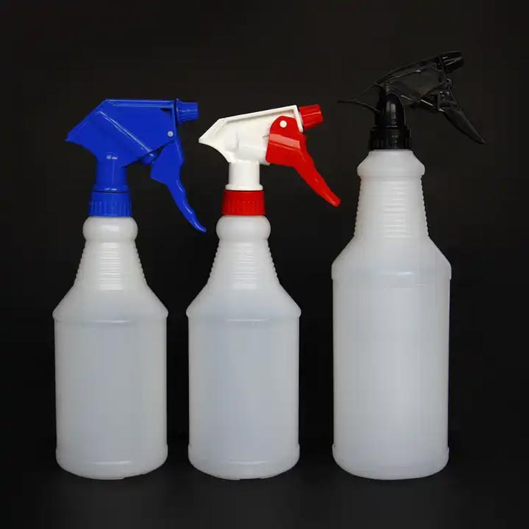 Heavy duty empty 16oz plastic commercial spray bottles with adjustable nozzle for cleaning solution