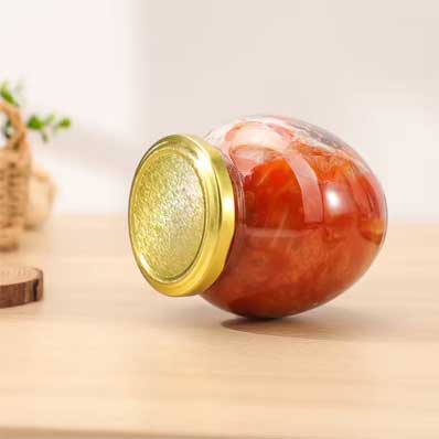 Airtight transparent empty 10oz jars for pickles with gold lids