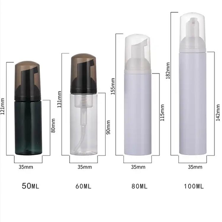 Supplier direct custom 50ml 80ml lash shampoo bottles for eyelash cleaning