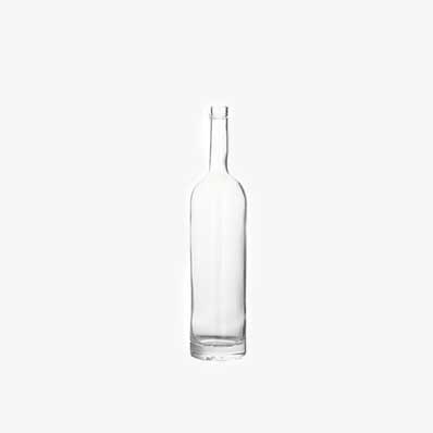 Supplier direct clear/flint 750ml glass bordeaux long neck wine bottles cork finish