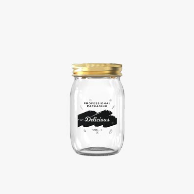 16oz glass canning mason jar canister set with airtight lid for kitchen