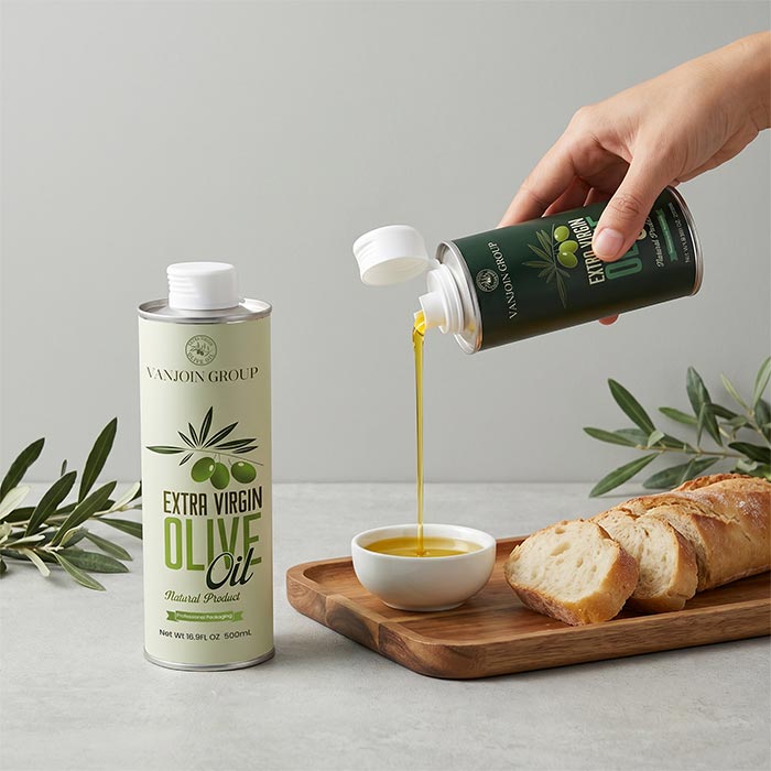 Empty 250ml 500ml Food Grade Metal Oil Tins With Screw Brush Lid for Olive Chili and Walnut Cooking Oil Empty 250ml 500ml Food Grade Metal Oil Tins With Screw Brush Lid for Olive Chili and Walnut Cooking Oil