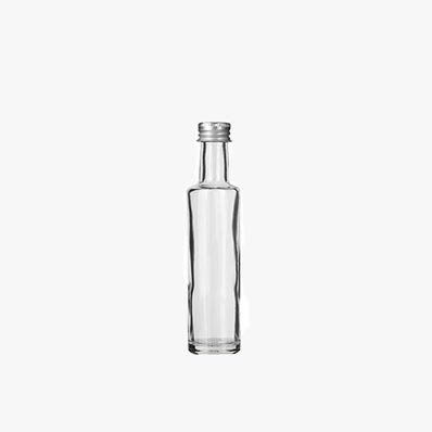 Leak proof 50ml flint glass mini liquor bottles with aluminum caps