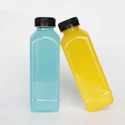 Disposable french square 16oz pet pcr bottles with chilproof caps