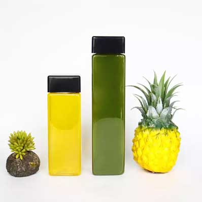 Wholesale custom label 250ml cylinder pla bottles for fruit juice