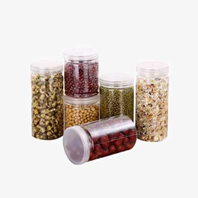 Food grade clear round 100ml/120ml/250ml/500ml plastic pla jars with lids