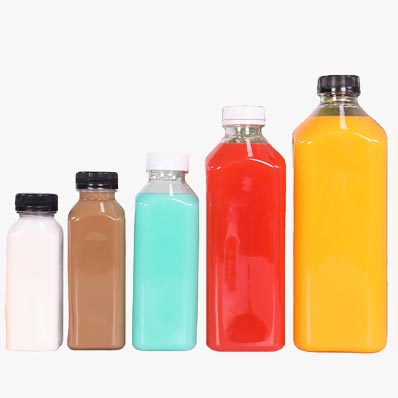 Wholesale 1L pet plastic beverage bottles with screw caps