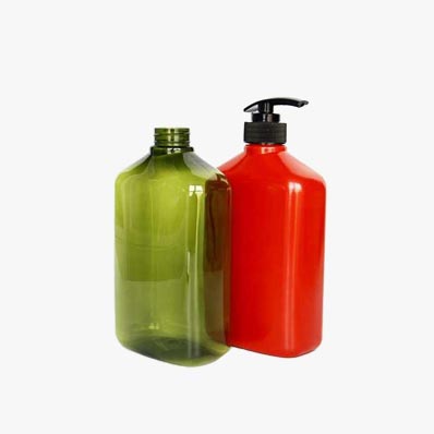 Custom color 500ml oblong plastic bottle with pump dispenser for shampoo/gel