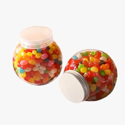 Factory price round shape 16oz clear plastic candy jars with lids