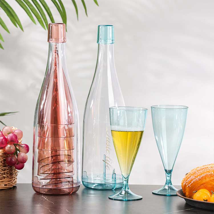 Multi-used dishwasher safe colored wine glasses plastic champagne flutes for party wedding bar