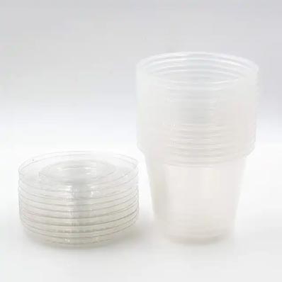 BPA Free clear disposable 4oz plastic condiment cups with lids bulk