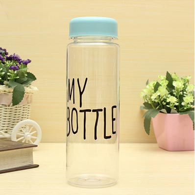 Wholesale custom printing clear plastic drinking bottles with lids bulk