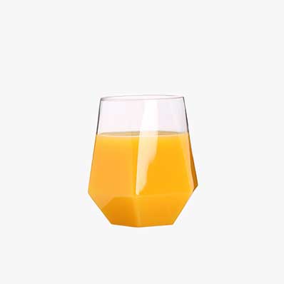 Wholesale unbreakable tumlber clear 350ml plastic drinking glasses for home office kitchen