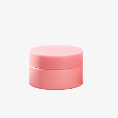 Cosmetic container empty pink 50ml plastic face cream jar with lid for toiletry