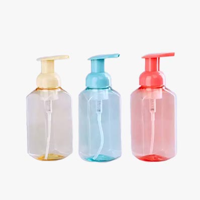 Empty clear 250ml plastic foam dispenser bottle for soap