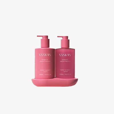 Shampoo and Conditioner Dispenser, Refillable Plastic Shampoo Pump Bottles with Waterproof Labels, Empty Body Wash Dispenser Set for Bathroom, Shower Soap Bottles