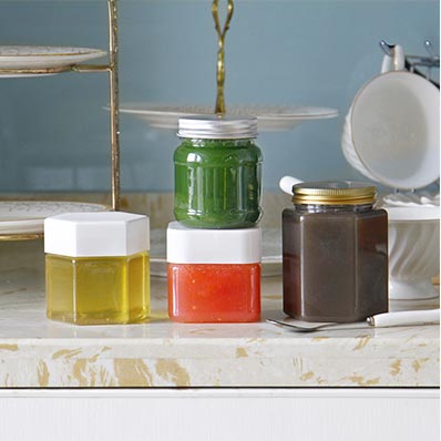 Wholesale clear mini 200g plastic jam jars with lids in stock