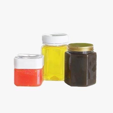 Wholesale clear mini 200g plastic jam jars with lids in stock