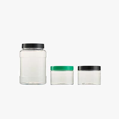 Clear Storage Container, Leakproof Plastic jars for kitchen, Empty Round Slime Container, Cosmetic Jars for Storing Dry Food, Peanut, Spice, Cookie, Candy