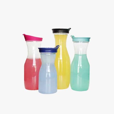 Wholesale cheap price 1L juice carafe plastic juice jug with lid