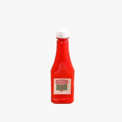 Durable leak proof clear 300ml plastic ketchup and mustard squeeze bottles with flip top caps