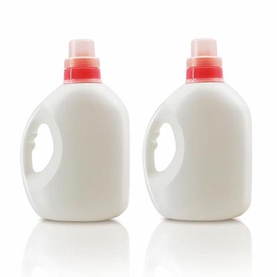 Custom size and label 1L 2L HDPE plastic laundry bottles with screw caps for detergent