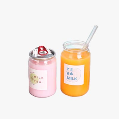 New style PET 500ml plastic pineapple juice bottle with straw for